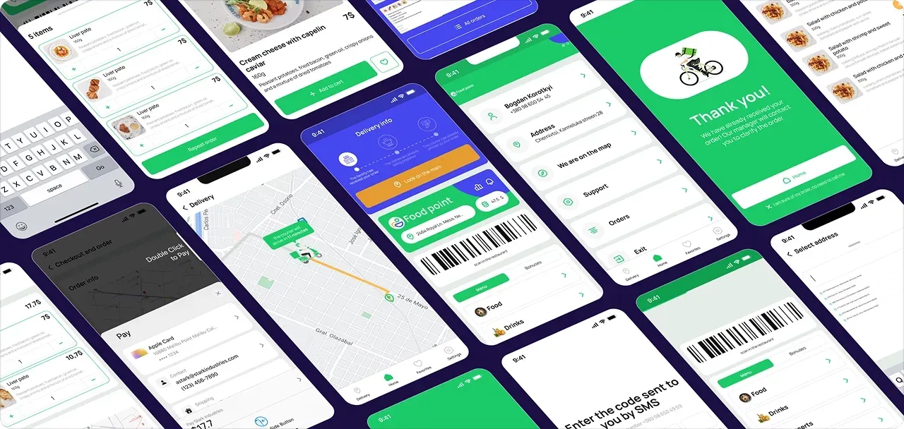 Rewardify white-label app screens for loyalty, booking, and ordering